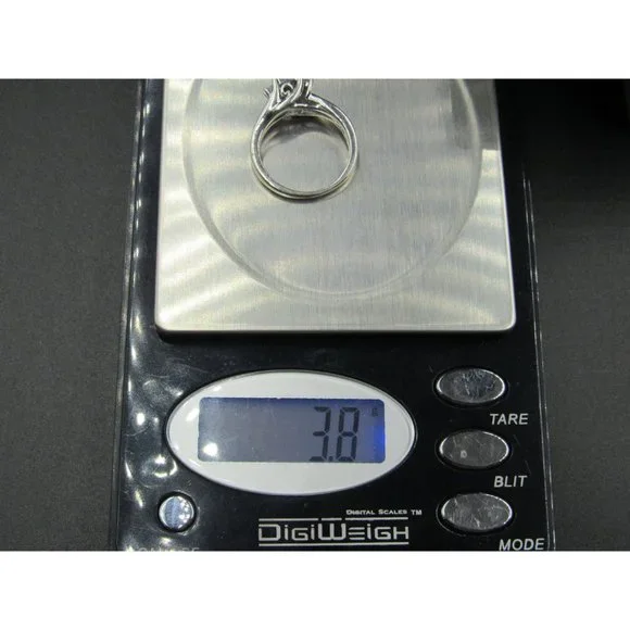 Size 6.5 10K White Gold 2.4 Total Carat Weight Of Natural Diamonds Band Ring - Picture 10 of 10